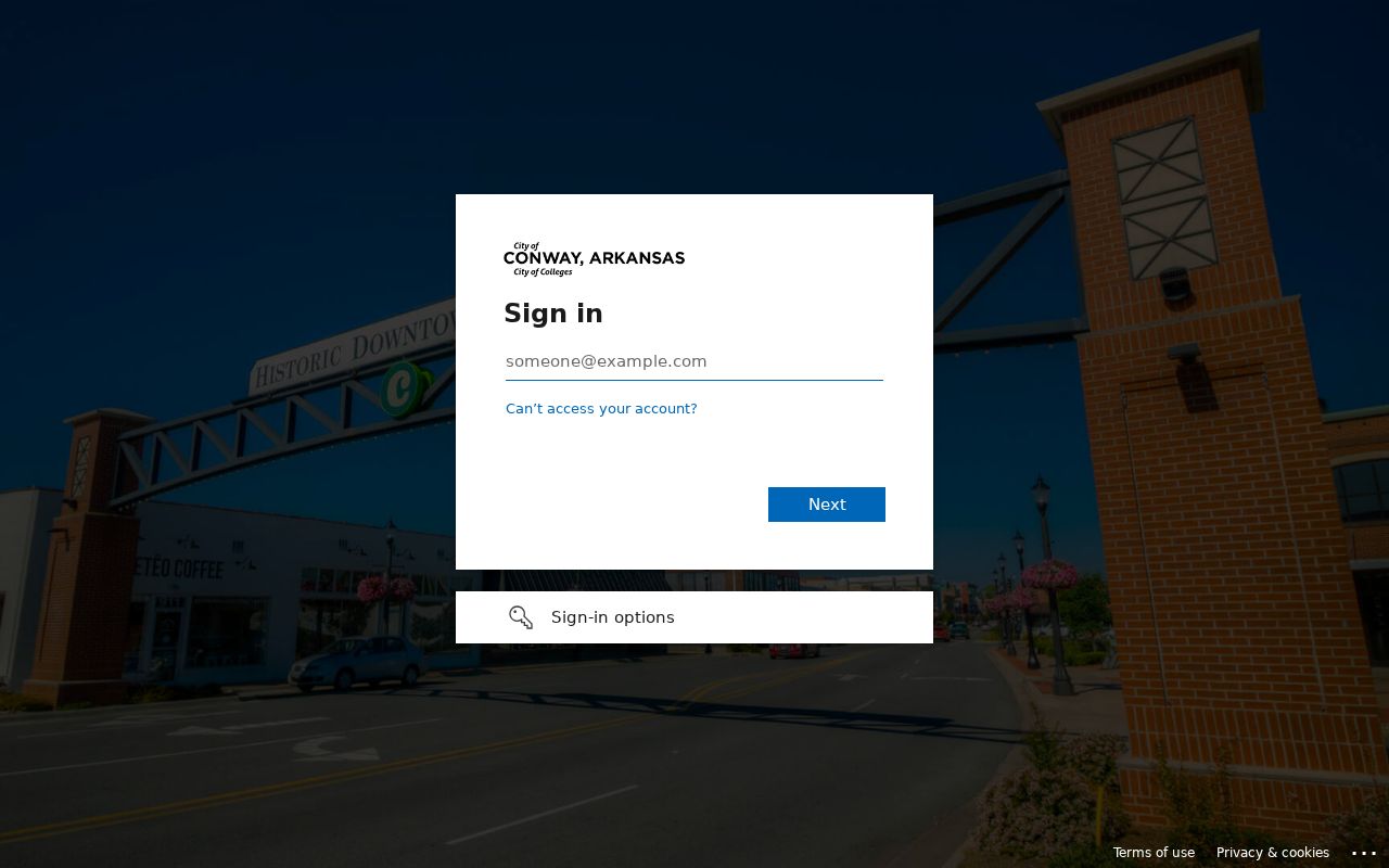 Conway JustFOIA request portal for police records