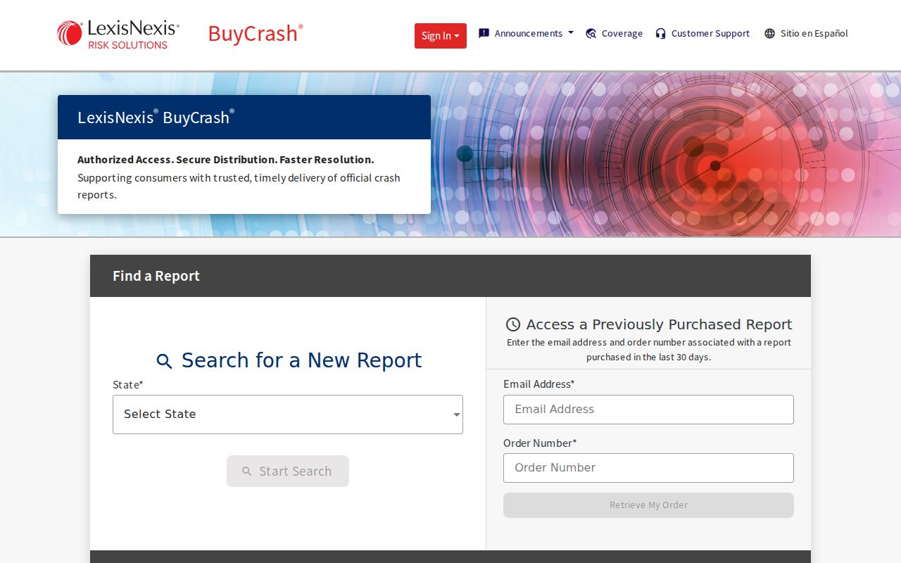 BuyCrash portal linked by Conway Police for crash report records