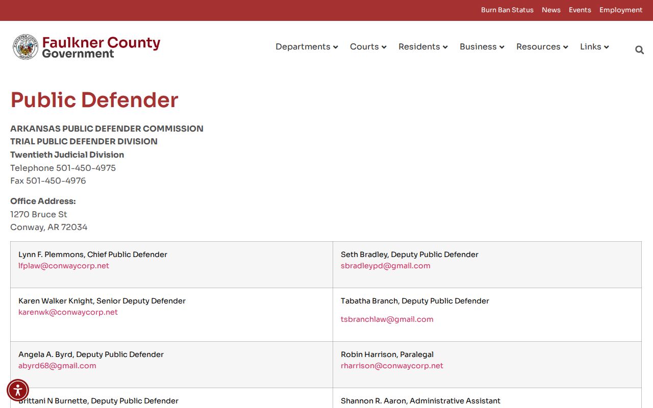 Twentieth Judicial Division Public Defender page