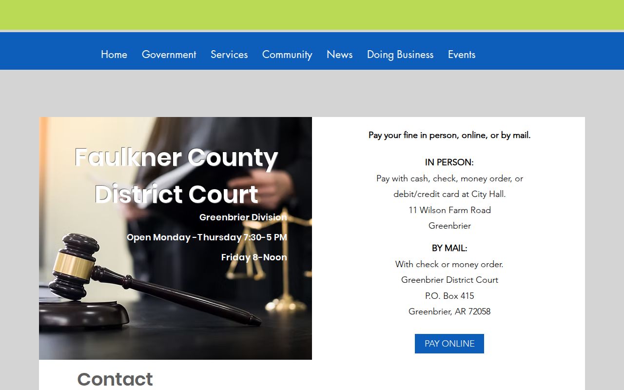 Greenbrier District Court source for court records and warrant functions