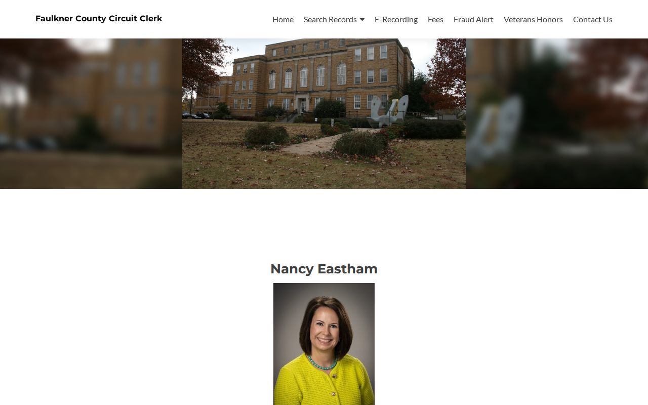 Faulkner County criminal records Circuit Clerk homepage